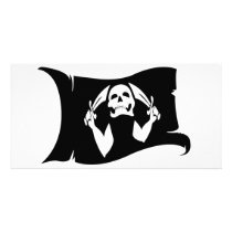 Waving Flag-Pirate Icon #11 Custom Photo Card
