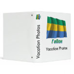 Waving Gabon Flag with name in Russian binders