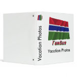 Waving Gambia Flag with name in Russian binders