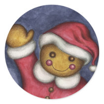 Waving Gingerbread stickers