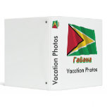 Waving Guyana Flag with name in Russian binders