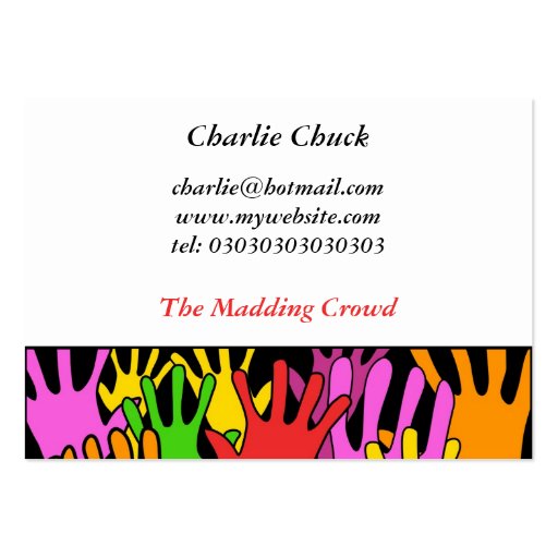 Waving Hands Business Card (front side)