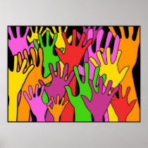 Waving Hands Posters