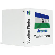Waving Lesotho Flag with name in Russian Binders