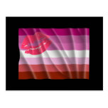 Waving lipstick lesbian pri postcards