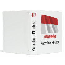 Waving Monaco Flag with name in Russian Binders