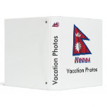 Waving Nepal Flag with name in Russian binders