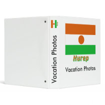 Waving Niger Flag with name in Russian Binder