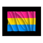 Waving pansexual pride flag postcards