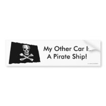 Waving Pirate Flag Bumper Sticker