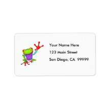 Waving Poison Dart Frog Personalized Address Labels