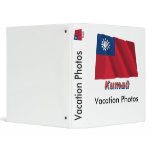 Waving Republic of China Flag with name in Russian binders