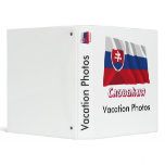 Waving Slovakia Flag with name in Russian Binders