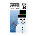 Waving Snowman Custom Postage Stamps by PrettyPostage Waving Snowman Custom Postage Stamps