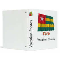Waving Togo Flag with name in Russian 3 Ring Binders