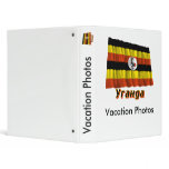 Waving Uganda Flag with name in Russian binders