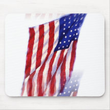 Waving US Flag Mousepad