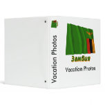 Waving Zambia Flag with name in Russian binders