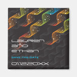 Wavy Abstract Twist | 01 * Save The Date Magnet