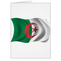 Wavy Algeria Flag Cards