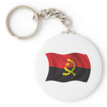 Wavy Angola Flag Keychains