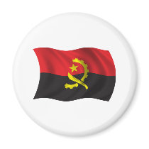 Wavy Angola Flag Magnet