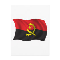 Wavy Angola Flag Postcard