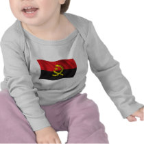 Wavy Angola Flag T Shirts