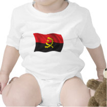 Wavy Angola Flag Tee Shirt