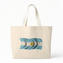 Wavy Argentina Flag Canvas Bag