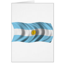 Wavy Argentina Flag Greeting Card
