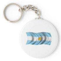 Wavy Argentina Flag Key Chains