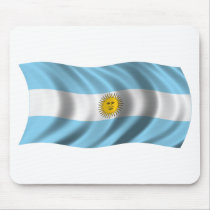 Wavy Argentina Flag Mouse Pads