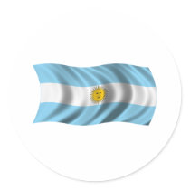 Wavy Argentina Flag Stickers