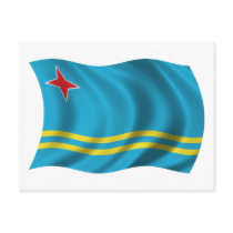 Wavy Aruba Flag Post Card