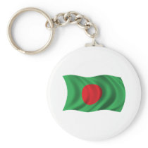 Wavy Bangladesh Flag Keychains