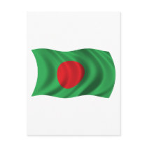 Wavy Bangladesh Flag Postcard
