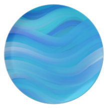 Wavy Blue Plate