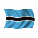 Wavy Botswana Flag Postcard