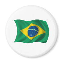 Wavy Brazil Flag magnets by teyes143 Wavy Brazil Flag magnets