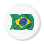 Wavy Brazil Flag magnets