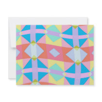 wavy chequered pattern invitations