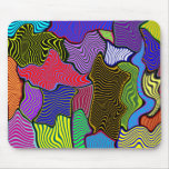 Wavy Colorful Unique Patterned Mousepad