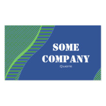 Wavy Dots And Stripes Collection (Blue) Business Cards