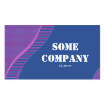 Wavy Dots And Stripes Collection (Blue) Business Card