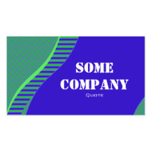 Wavy Dots And Stripes Collection (Blue) Business Card Templates