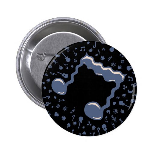 Wavy Eighth Pinback Buttons