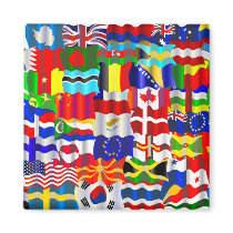 Wavy Flag Wallpaper Refrigerator Magnets