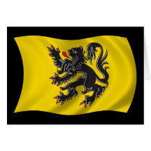 Wavy Flanders Flag Greeting Card