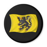 Wavy Flanders Flag Fridge Magnets